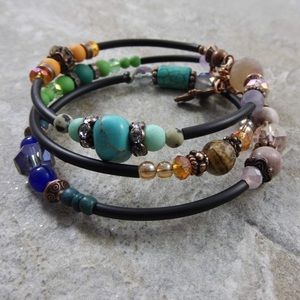 Three strand memory wire bracelet